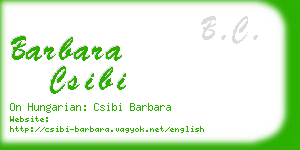 barbara csibi business card